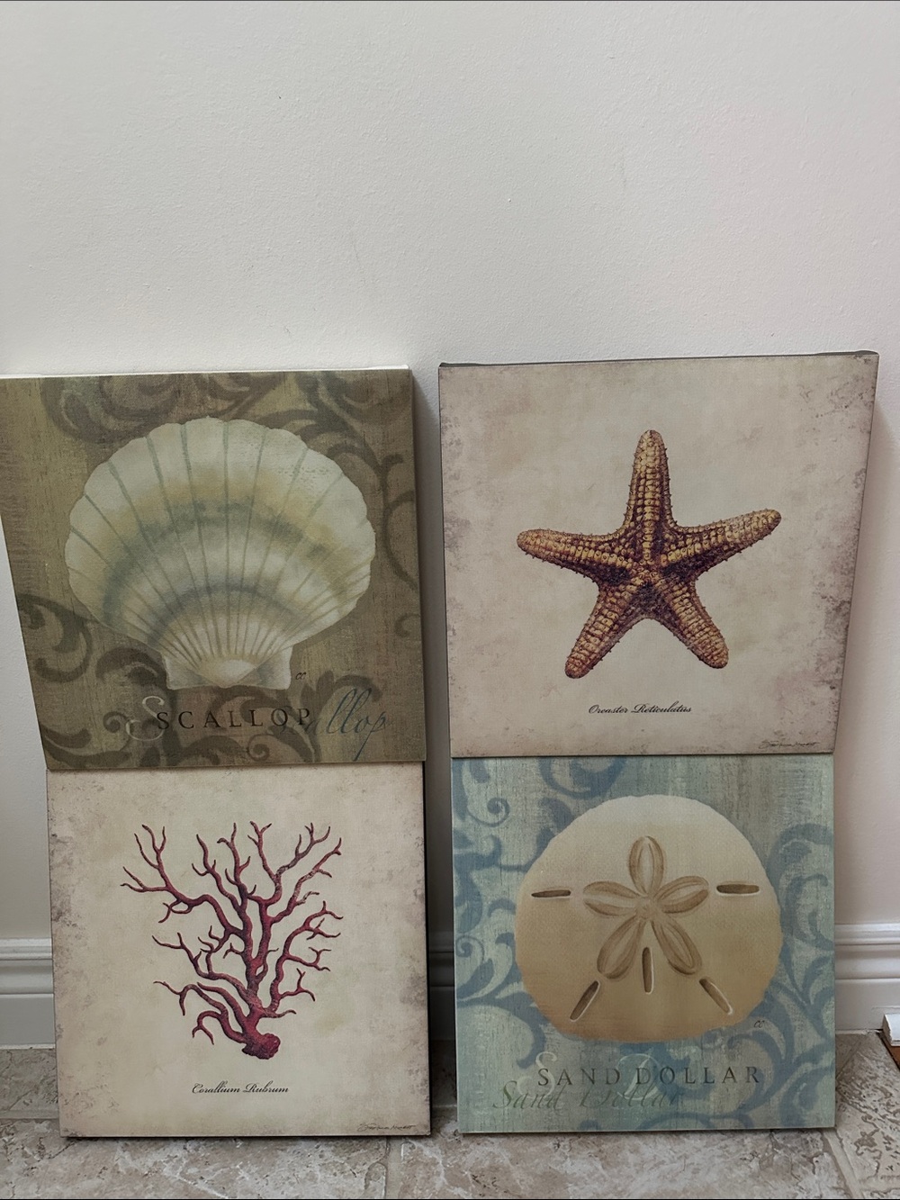 Set of 4 Coastal Wall Art